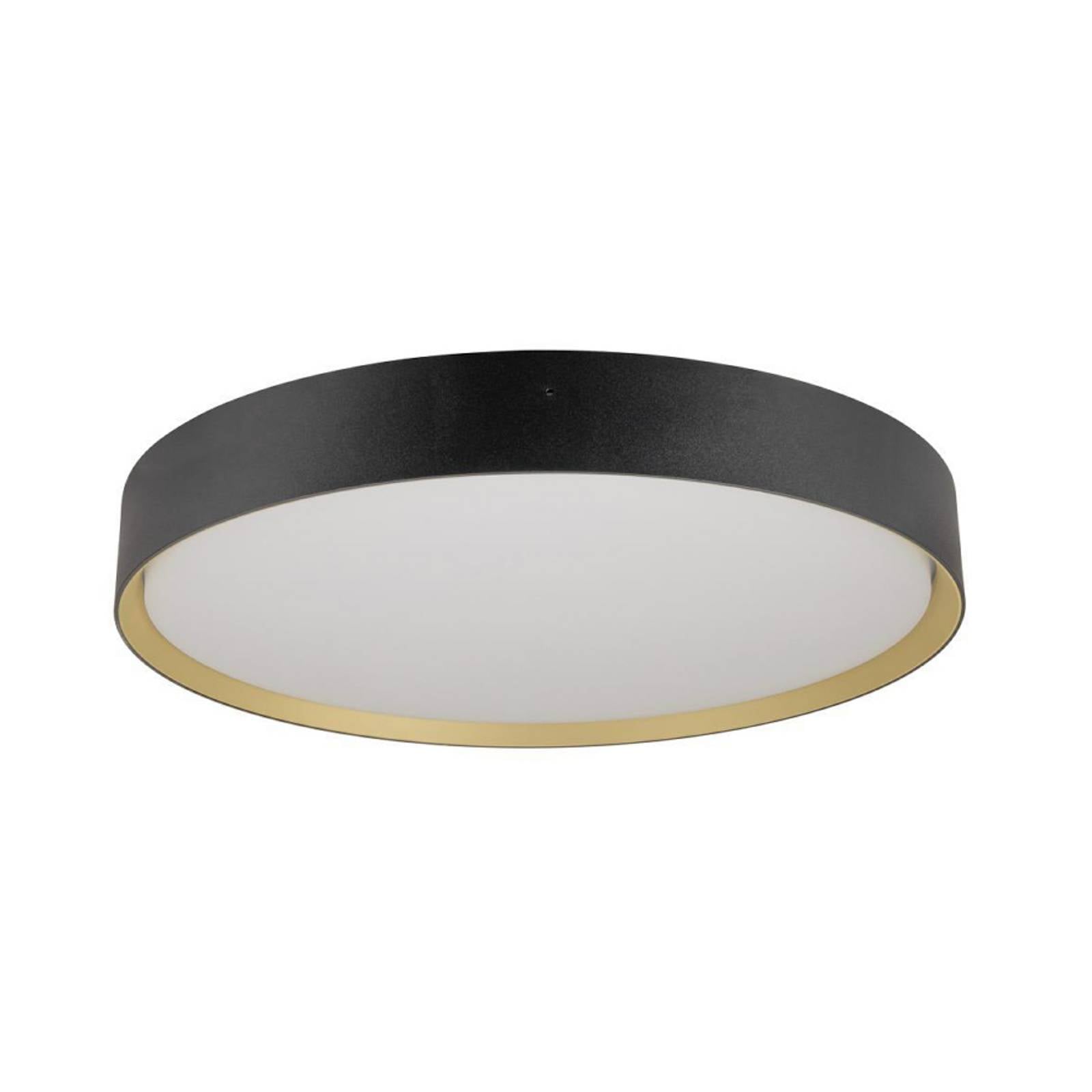 SLV LED-Deckenlampe Decona, Ø 42 cm, schwarz/goldfarben