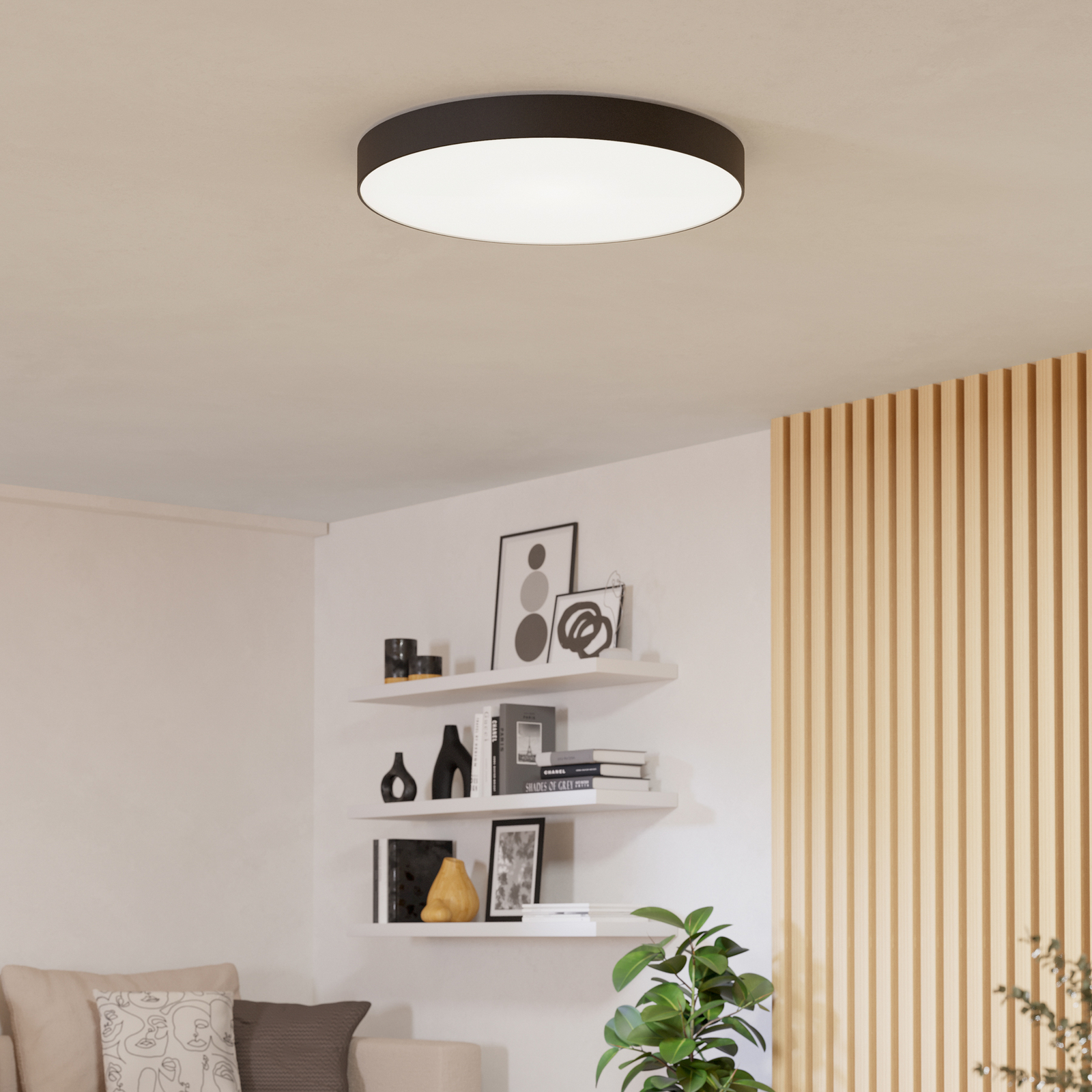 EGLO connect Smart LED plafondlamp Gallizzi-Z, zwart, Ø69cm