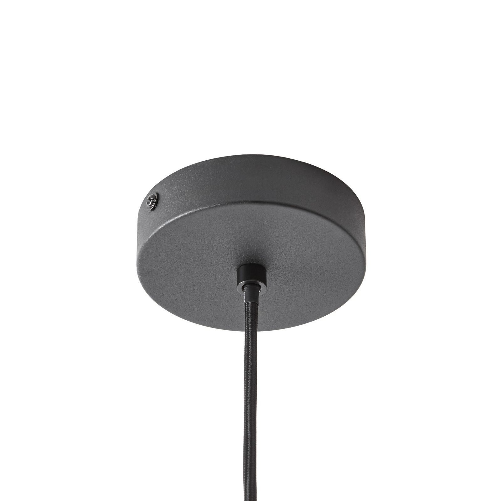 Suspension Novie, marron, coton, Ø 50 cm - Lucande Suspension Novie, marron, coton, Ø 50 cm - Lucande