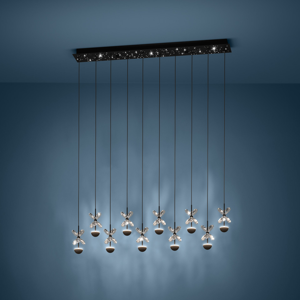 Stars of Light Pianopoli hänglampa svart 87 cm lång, svart från Stars of Light