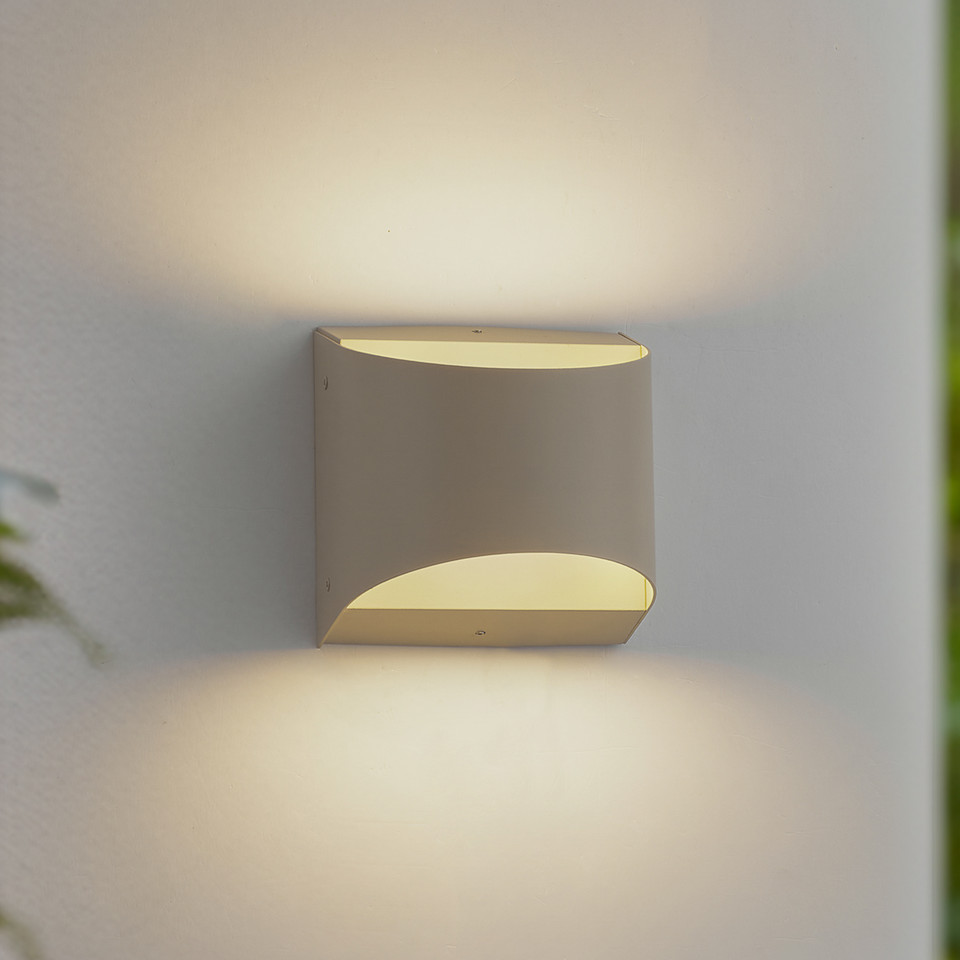 Lindby Lenore LED-utomhusvägglampa 13, beige från Lindby