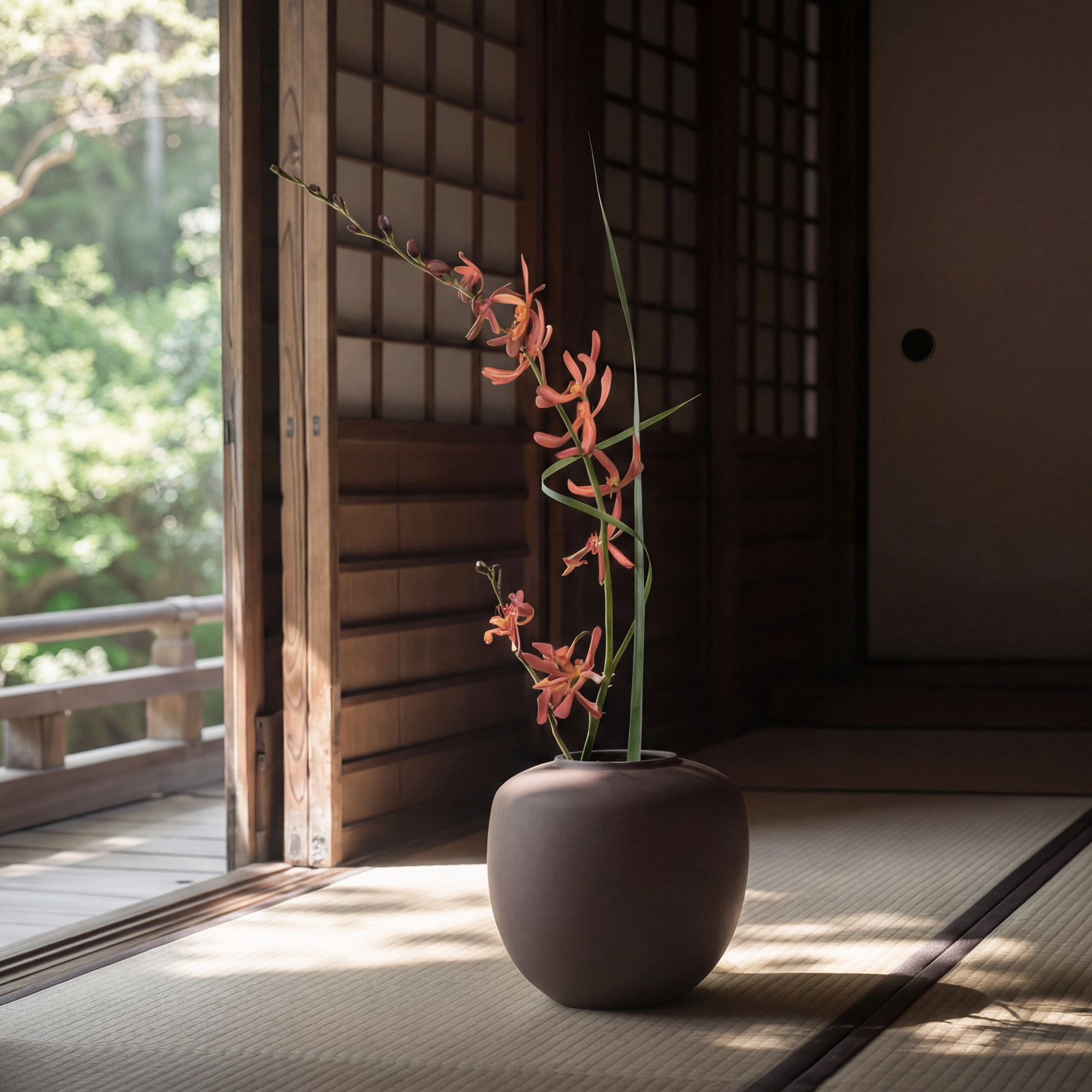 Váza Sunao Medio, čokoládová, 30 cm Keramika - 101 Copenhagen