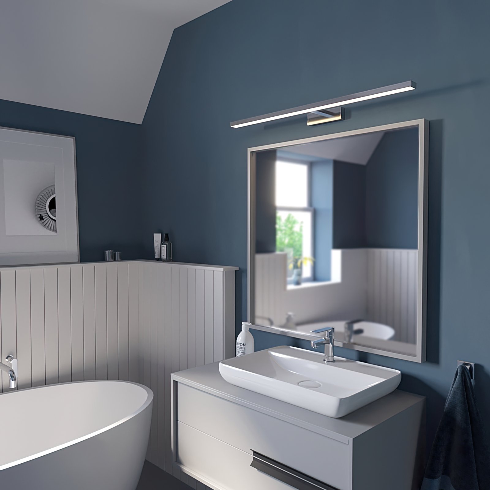 Jukka LED Aplique de Pared L90 Chrome - Lindby