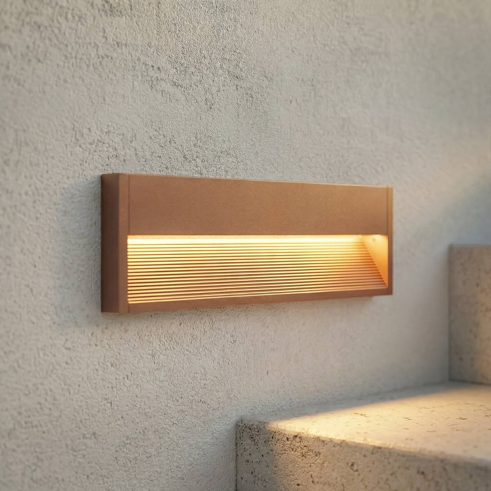 Lucande Applique encastrable LED Trevin, 40 cm, IP65, aluminium