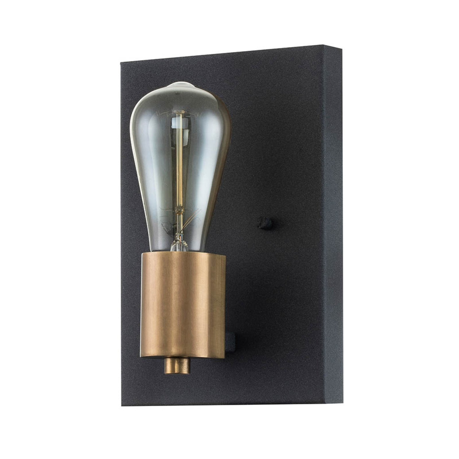 Wandlamp Silas, zwart, 1-lamp, 15x22,5 cm