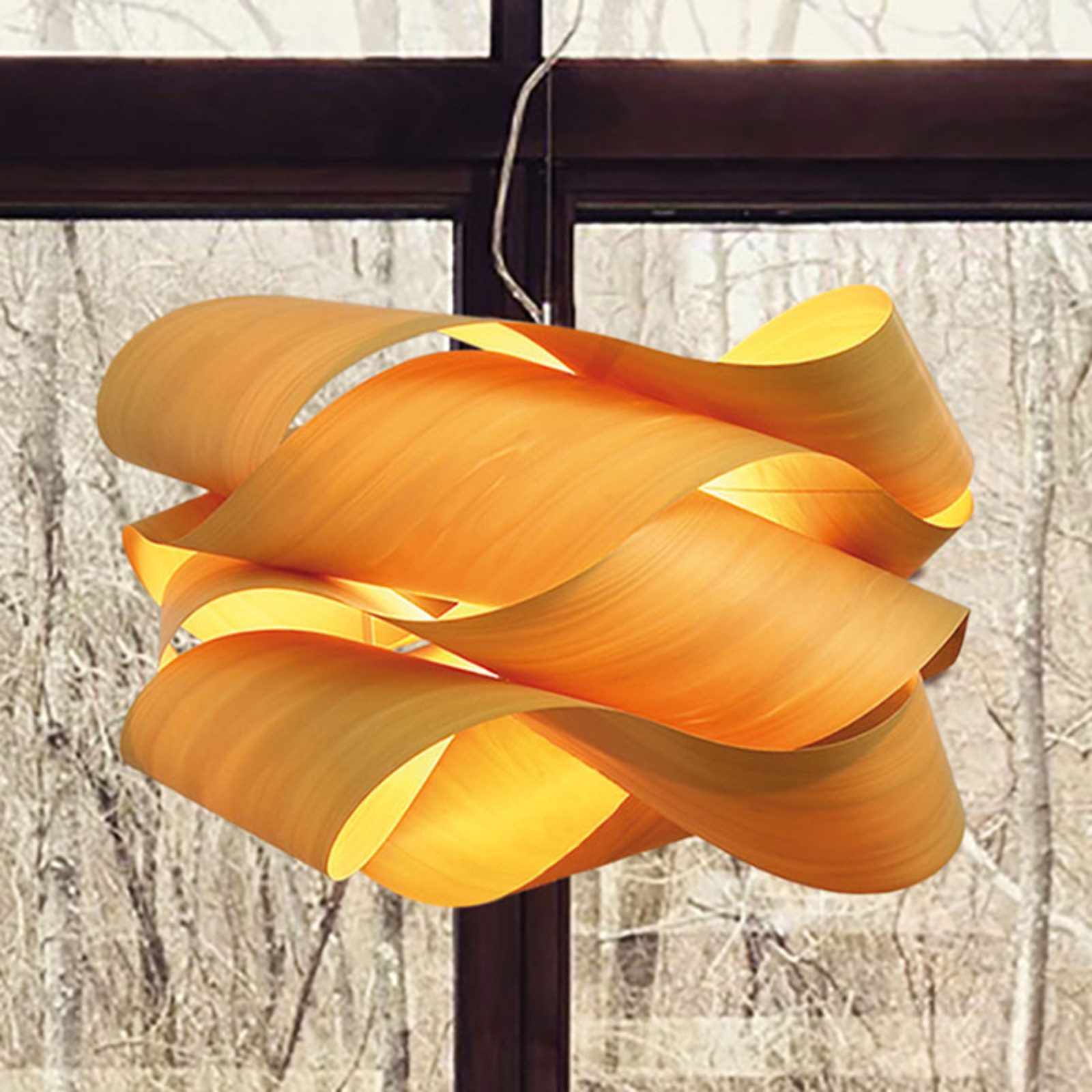 LZF Link Pendel aus Holzfurnier, Kabel schwarz