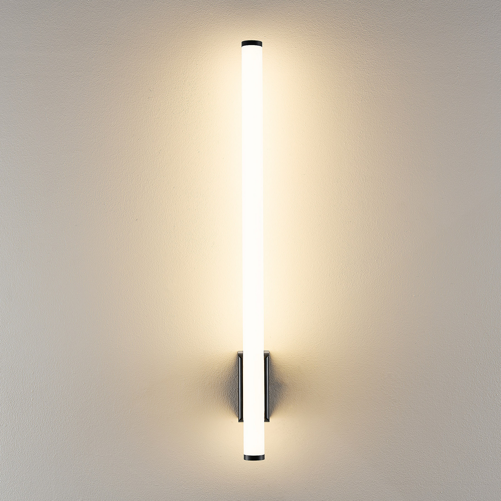 Kinkiet LED VINA UP M, czarny, wysokość 60 cm, IP44, CCT