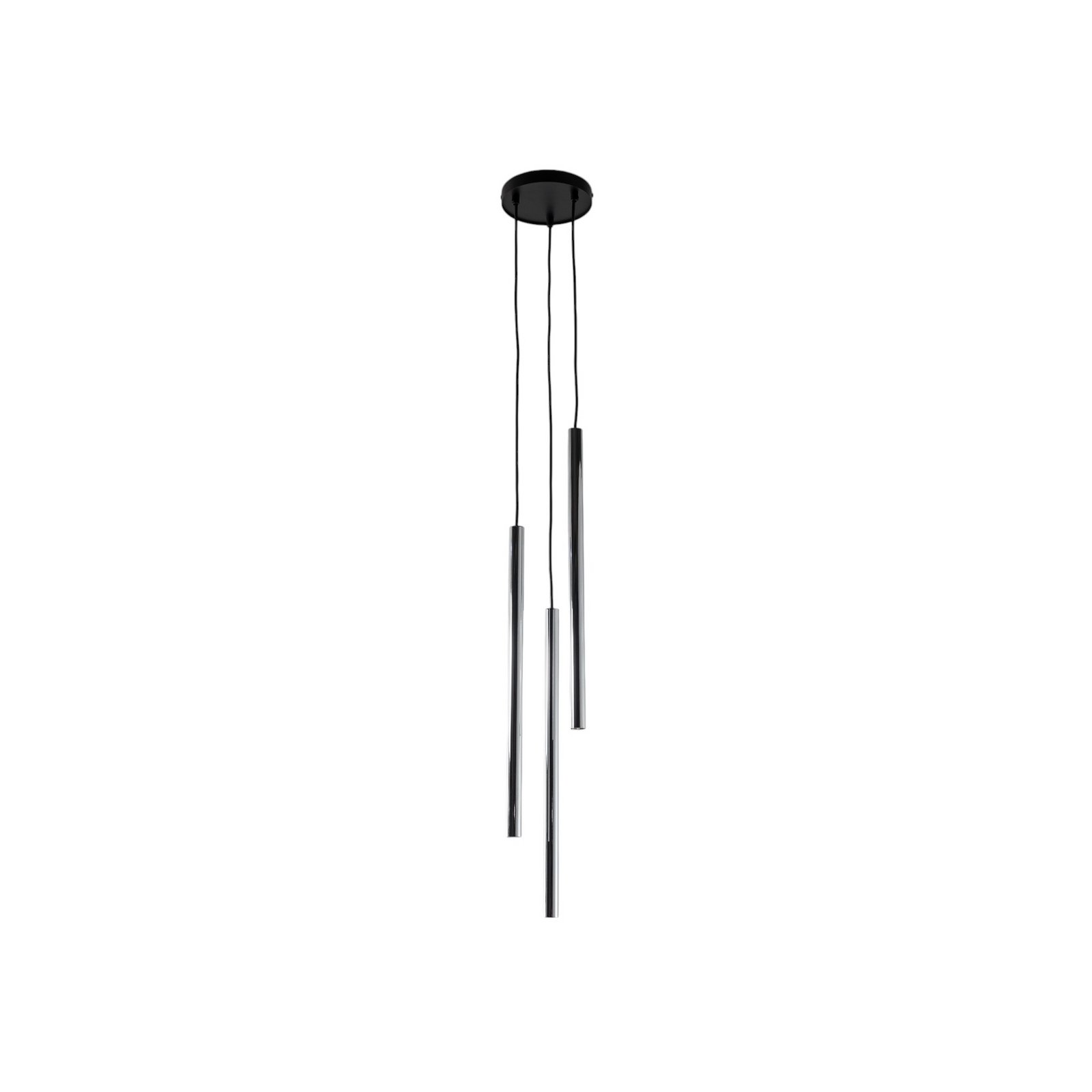 Hängeleuchte Sopel Lux, 3-flammig, rund, schwarz/silber, G9
