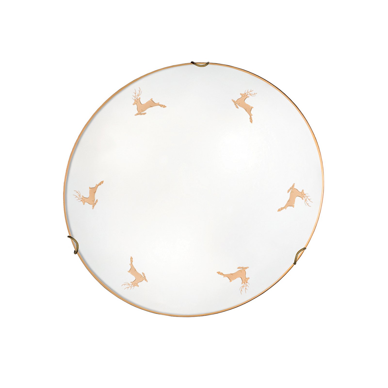 Kolarz aplică de perete Nonna, Ø 40 cm, cerb auriu, sticlă