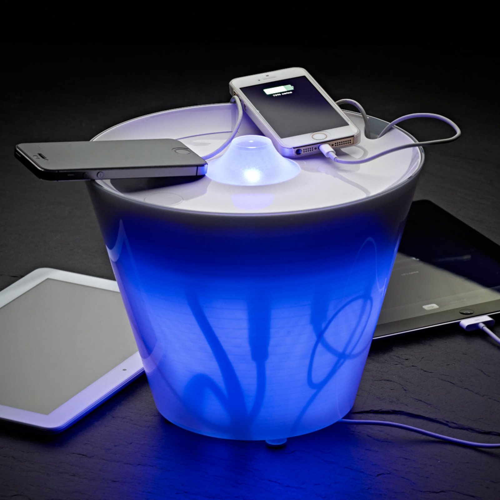 Multipot+ Portable Lampe de Table Glossy White - Rotaliana