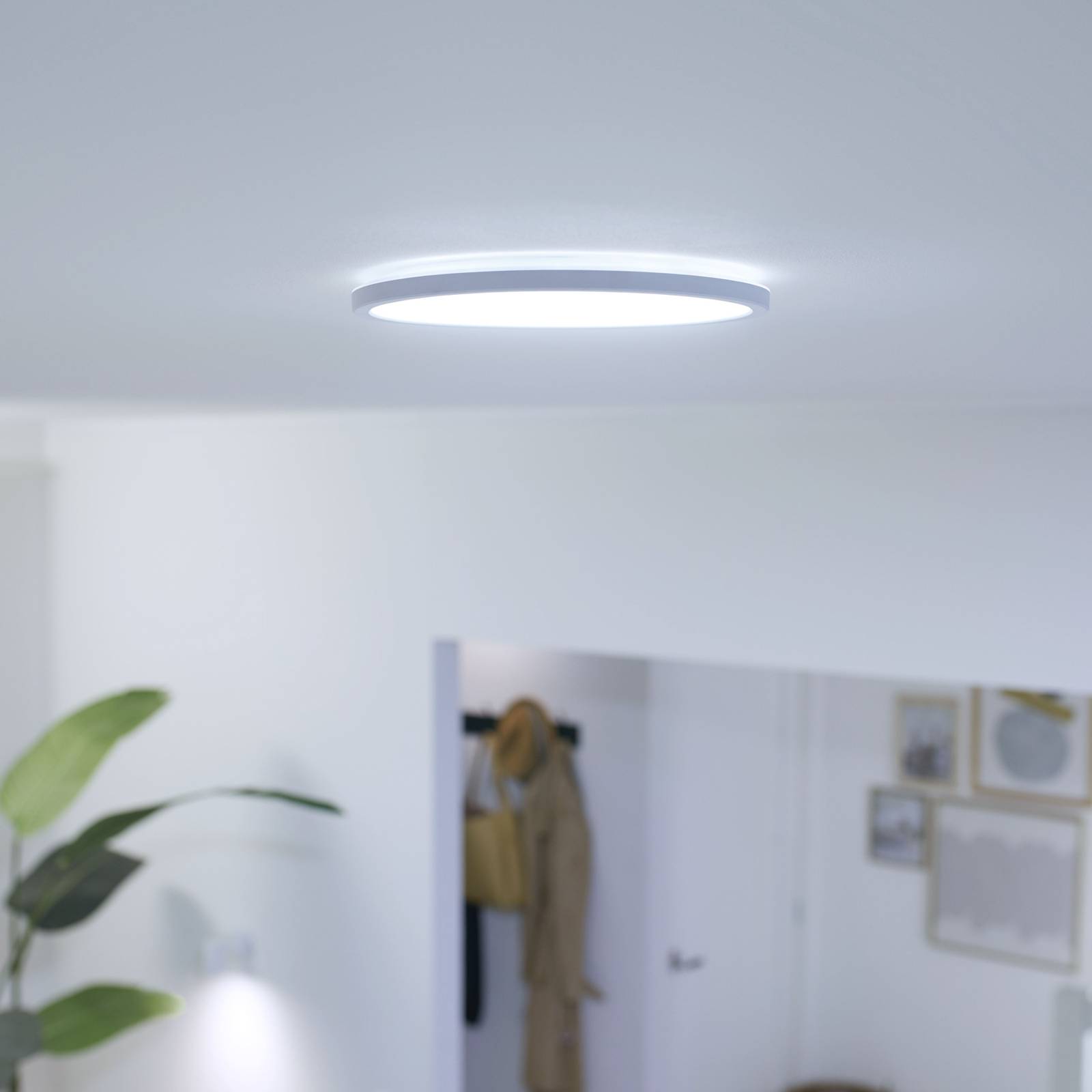 Image of WiZ SuperSlim plafonnier LED CCT Ø24cm blanc 8719514337978