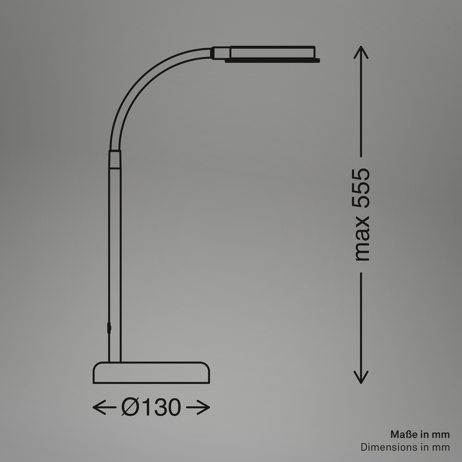 LED-bordlampe Megg, beige, metall, dimmer, 3000 K