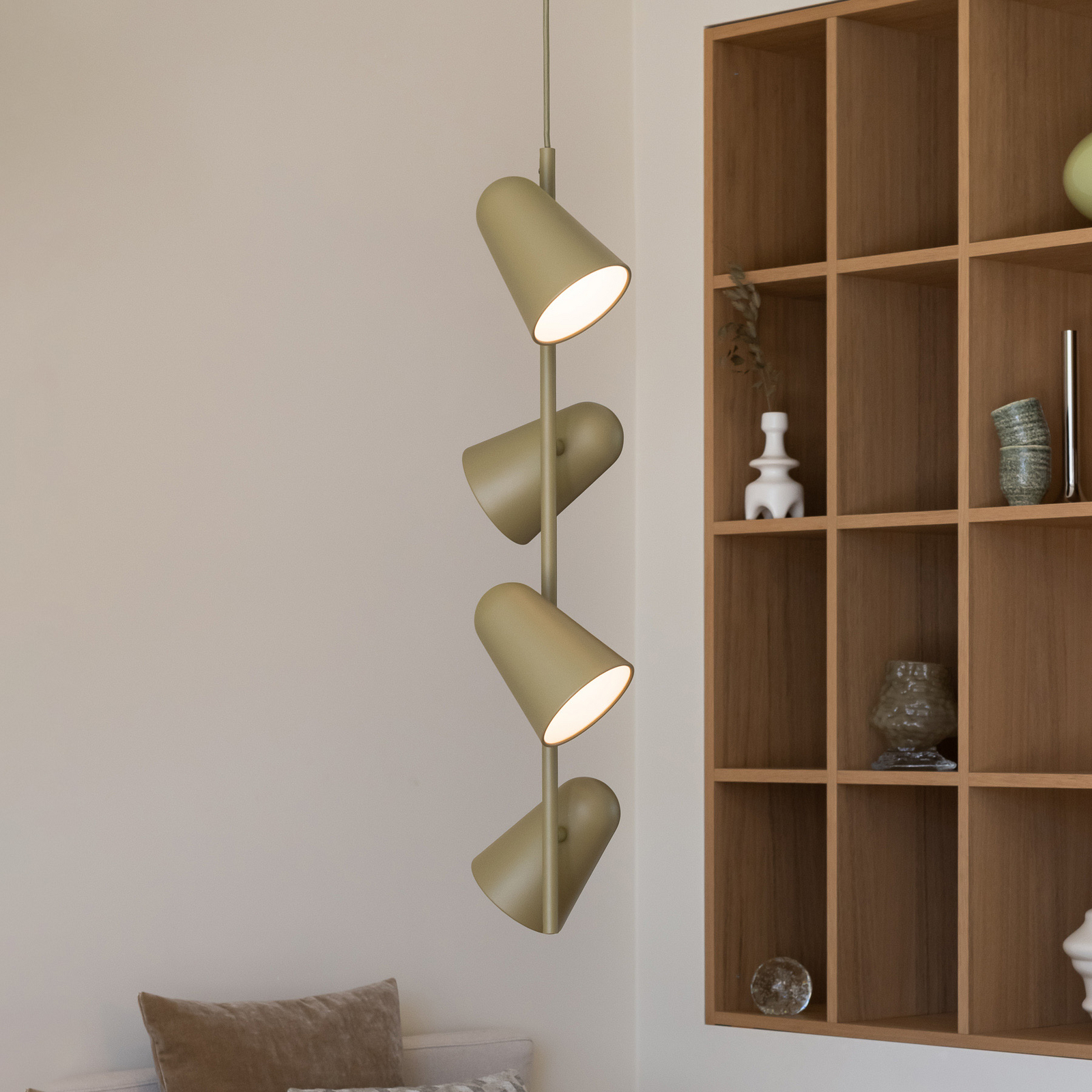 IT'S ABOUT ROMI hanglamp Salamanca, olijfgroen, lengte 80 cm
