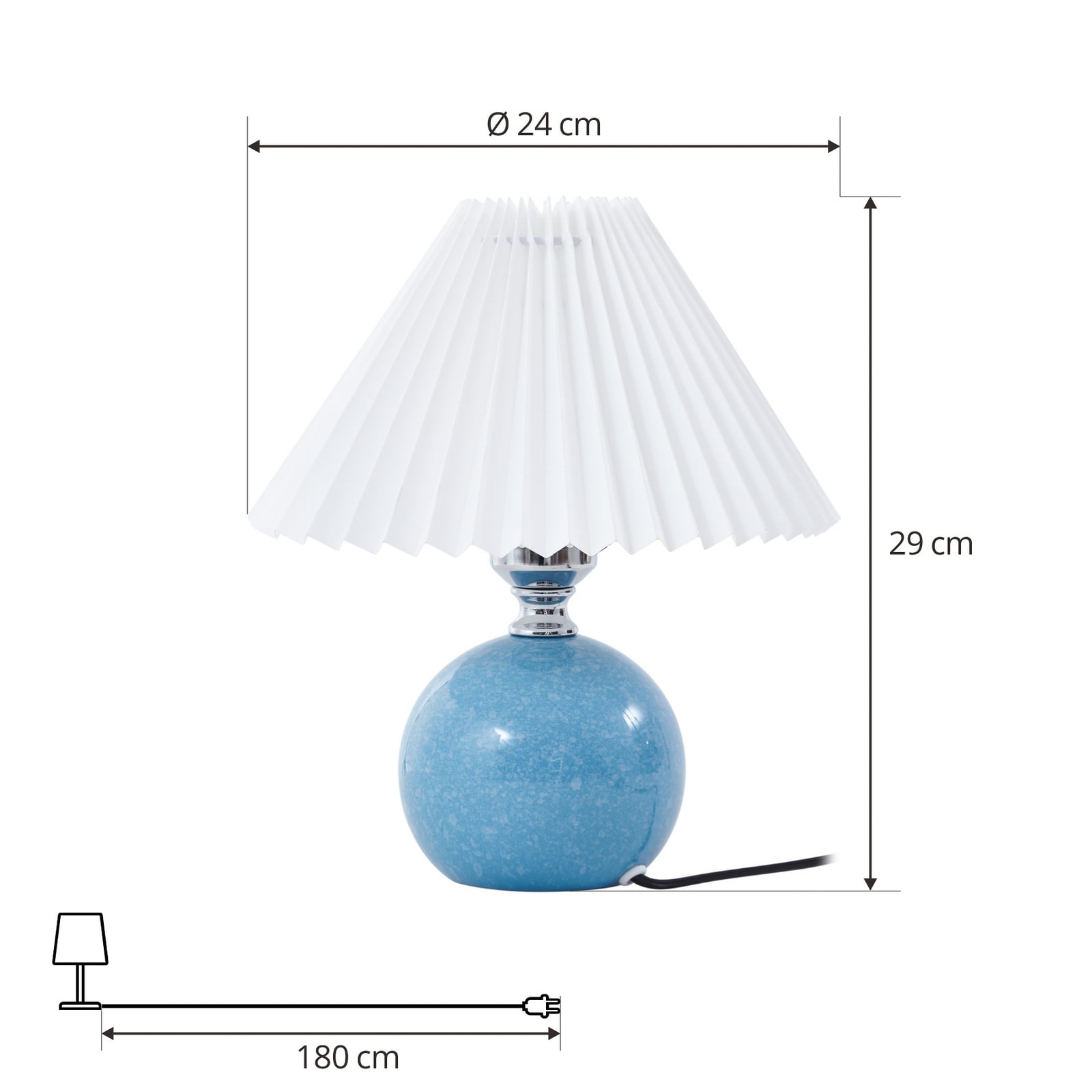 Kerimi Veioză Blue/White - Lindby Kerimi Veioză Blue/White - Lindby