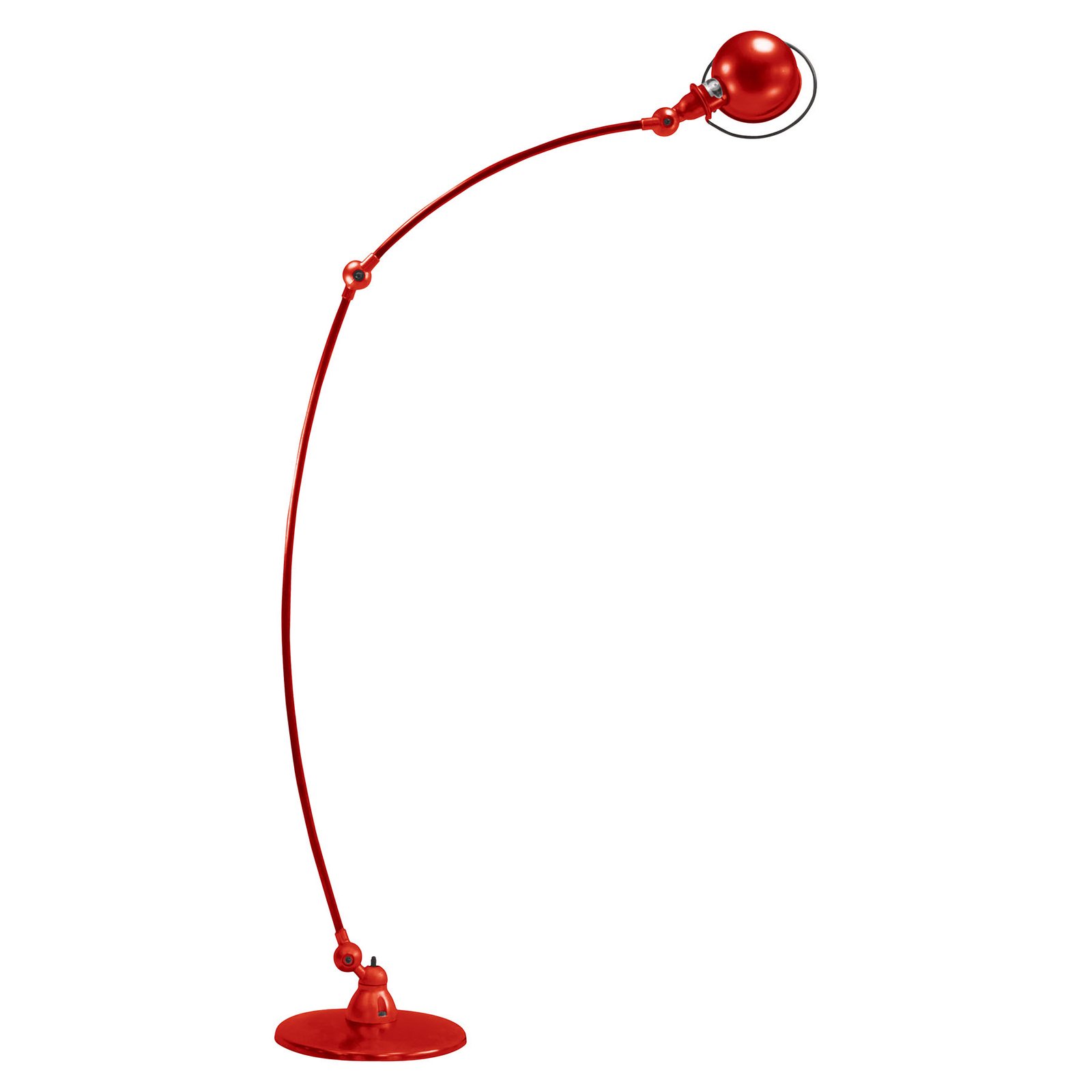 Jieldé Loft C1260 łukowa lampa stojąca, czerwona