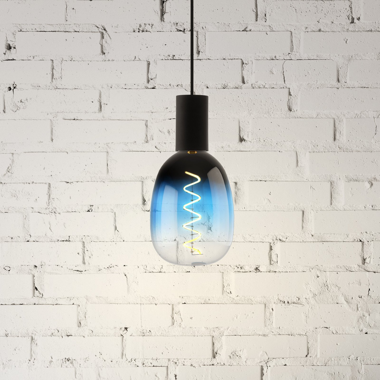 Ampoule LED E27 4W T120 2.000K filament bleu dim