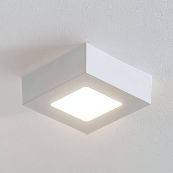 LED plafondlamp Marlo wit 3.000K hoekig 12,8 cm