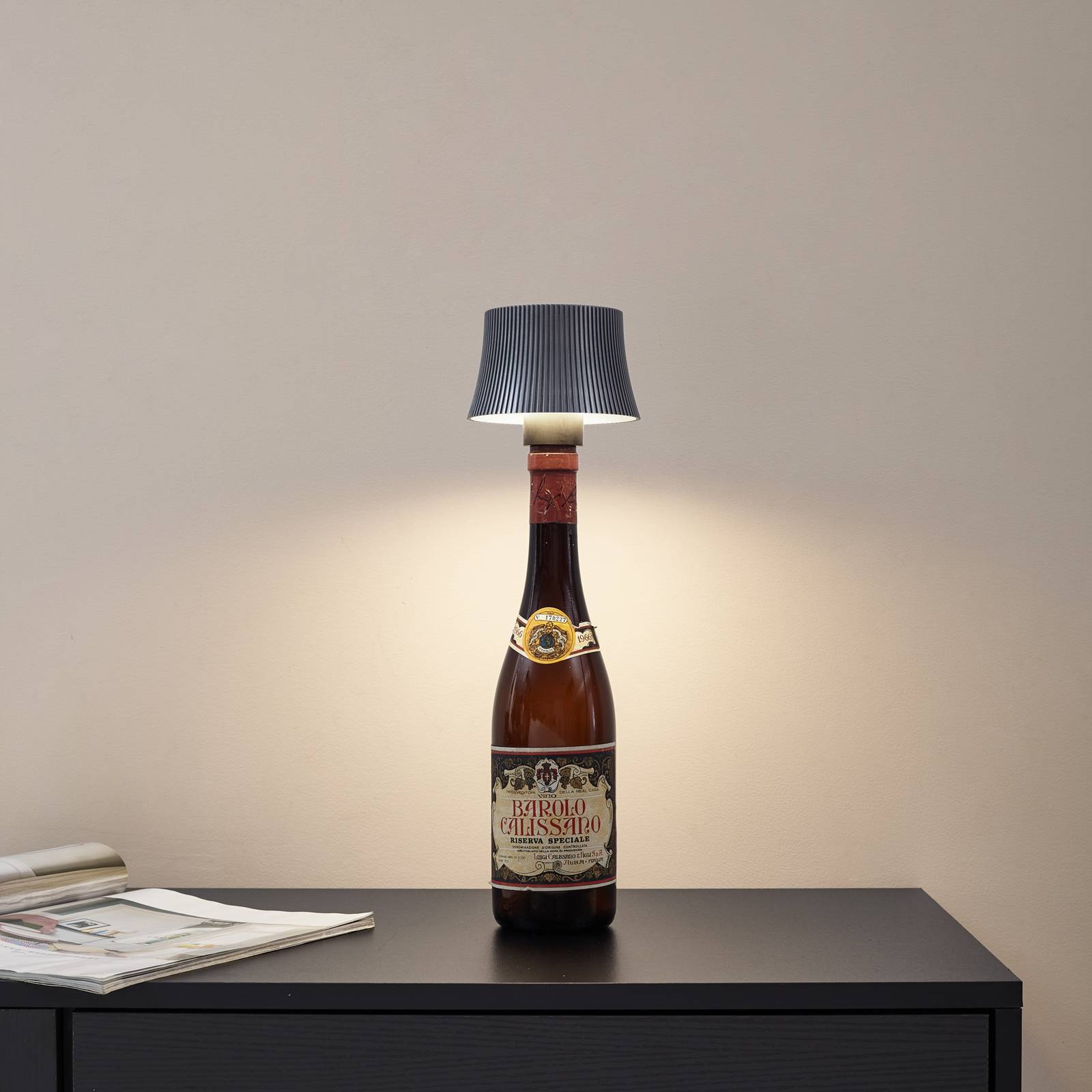 Lindby LED-Akkutischleuchte Linor, rauchgrau, USB, dimmbar günstig online kaufen