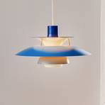 Louis Poulsen PH 5, designer pendant lamp blue