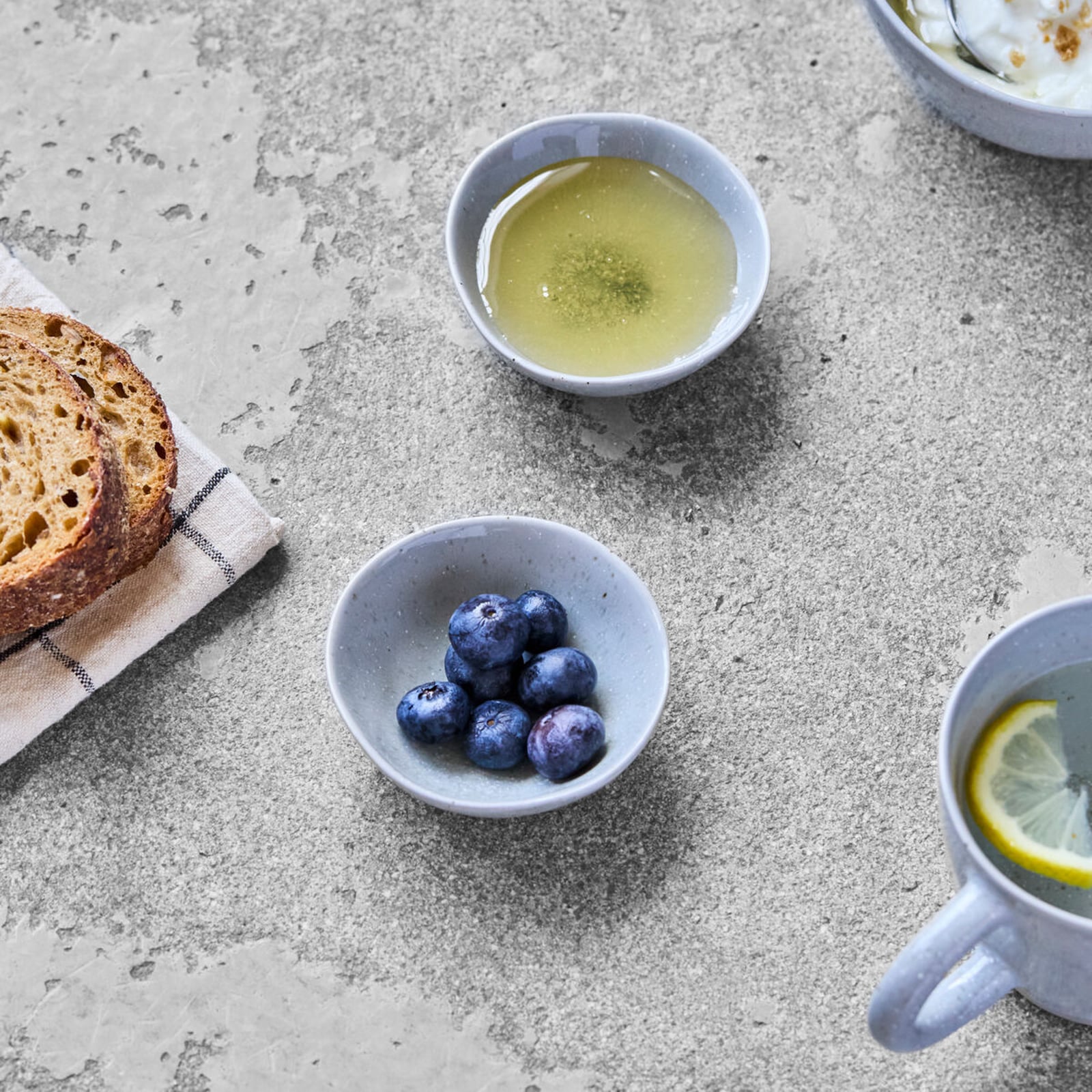 HDVida Ciotola in ceramica azzurra Ø 9 cm Set da 4 - House Doctor