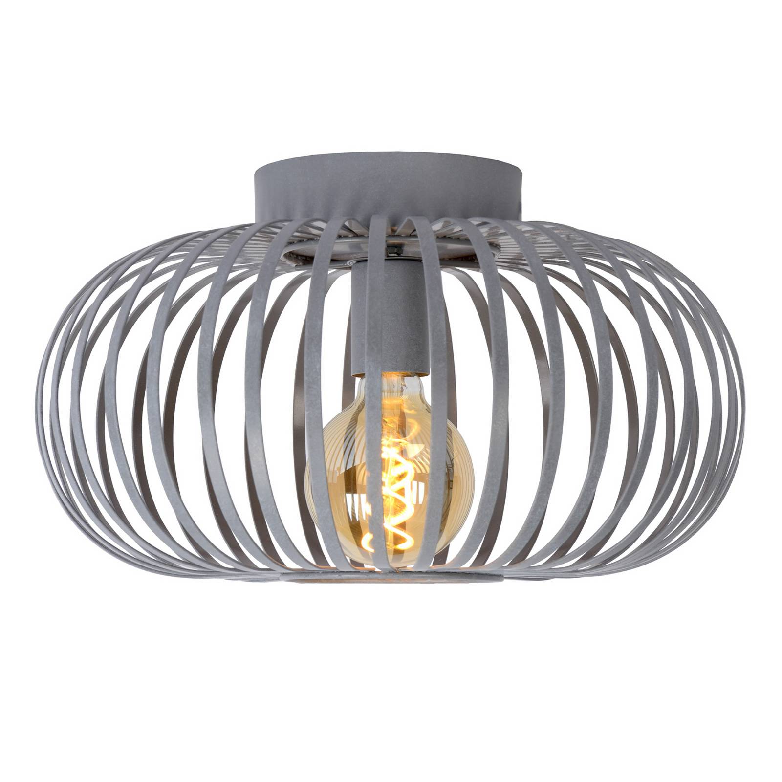 Käfig-Deckenleuchte Manuela, Ø 40 cm, grau