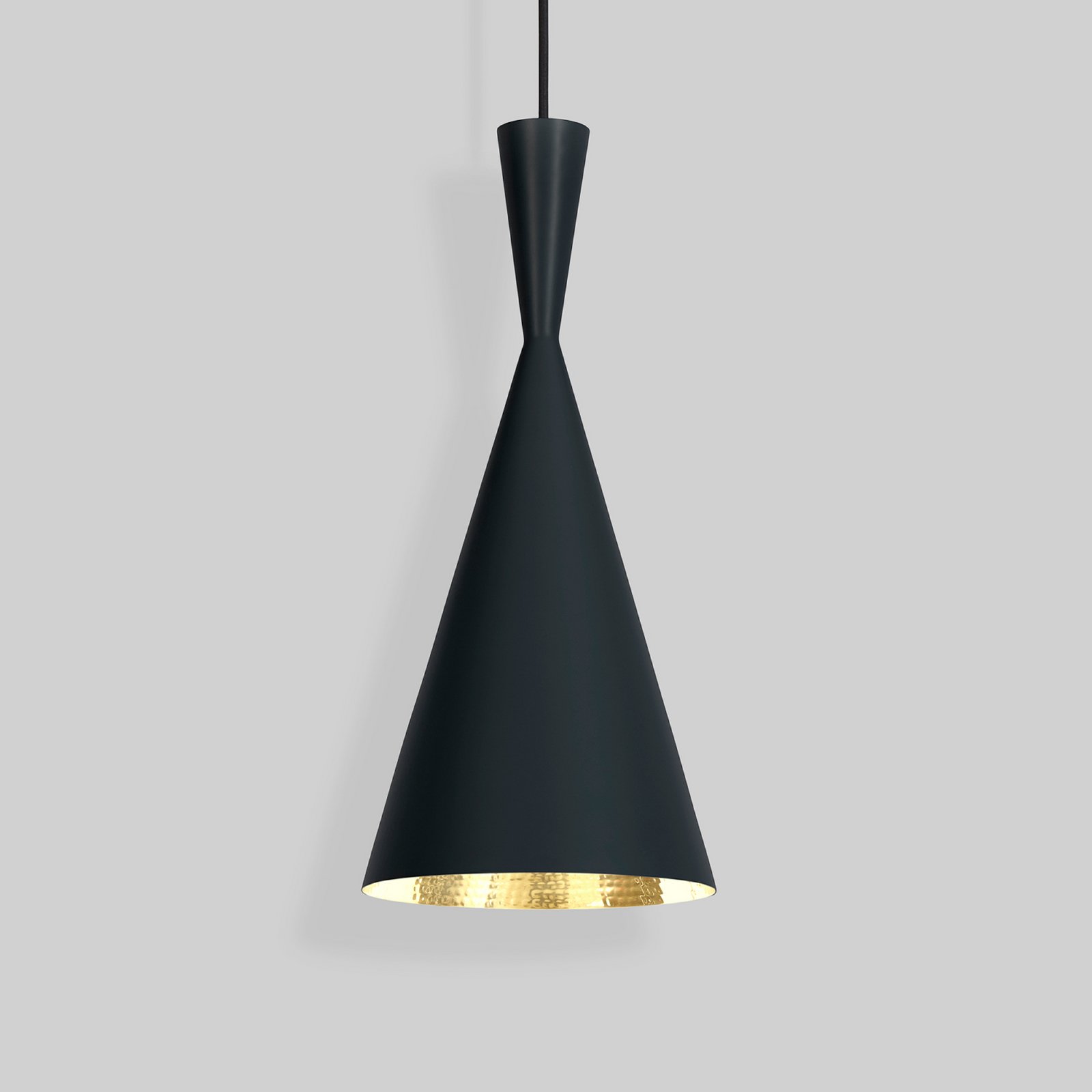Tom Dixon LED hanging light Beat Tall, brass-coloured, Ø 19 cm