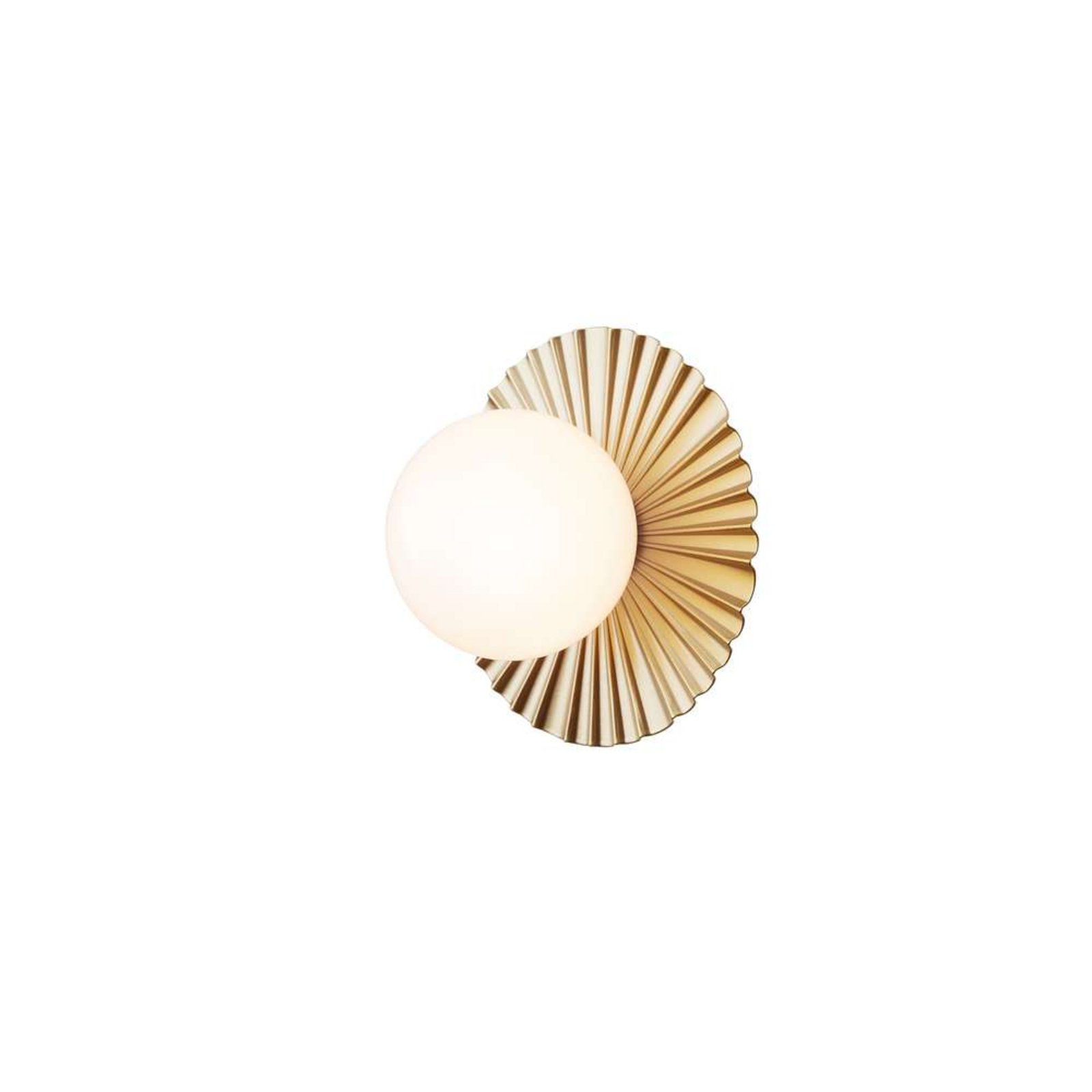 Candeeiro de parede Nuura Liila Muuse, Ø 20 cm, IP44, dourado/ópalo
