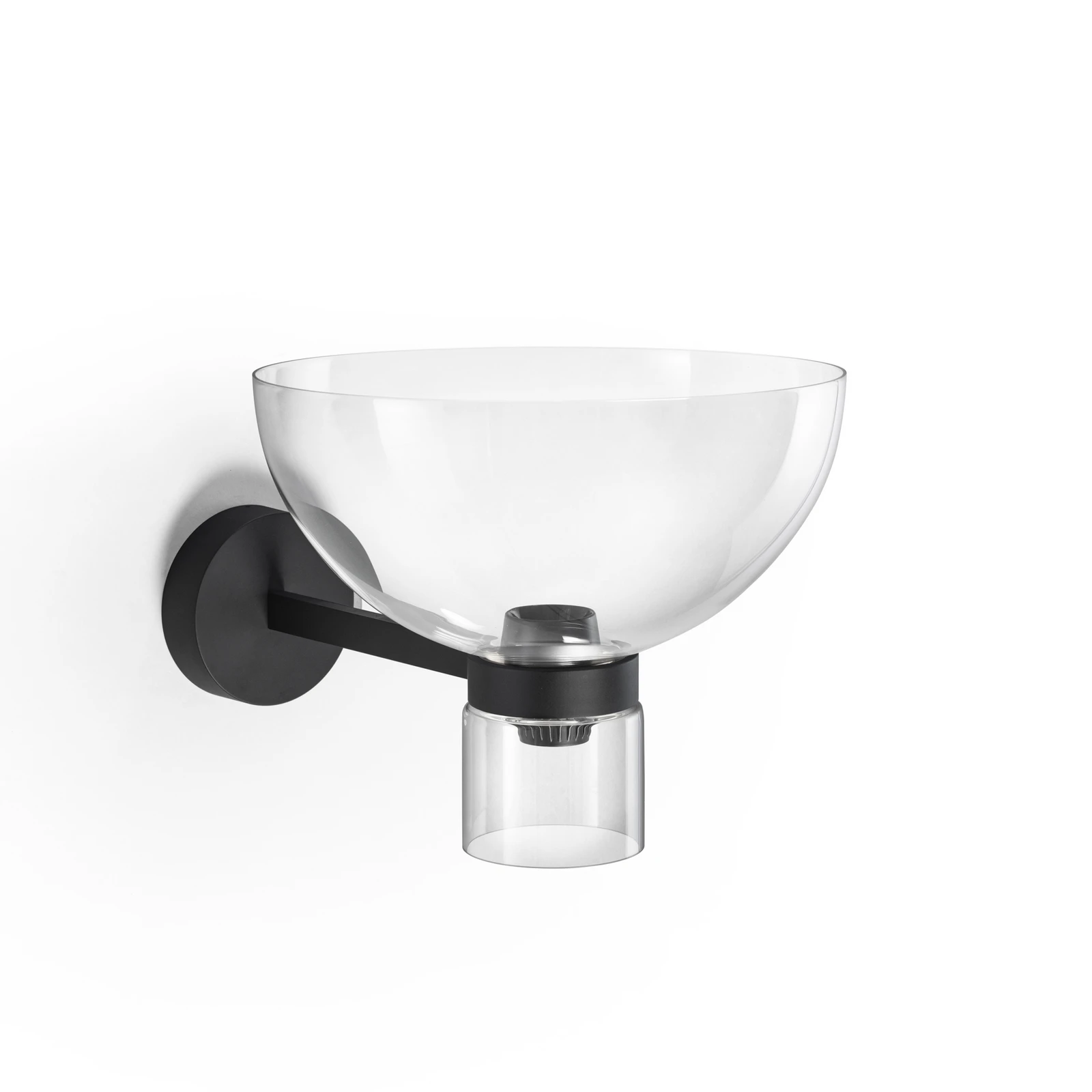 Flos Nocturne Bowl LED zidna svjetiljka, crna, staklena, prigušiva