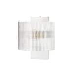 Meritt wall light, chrome/clear, 20 cm, glass - Lucande