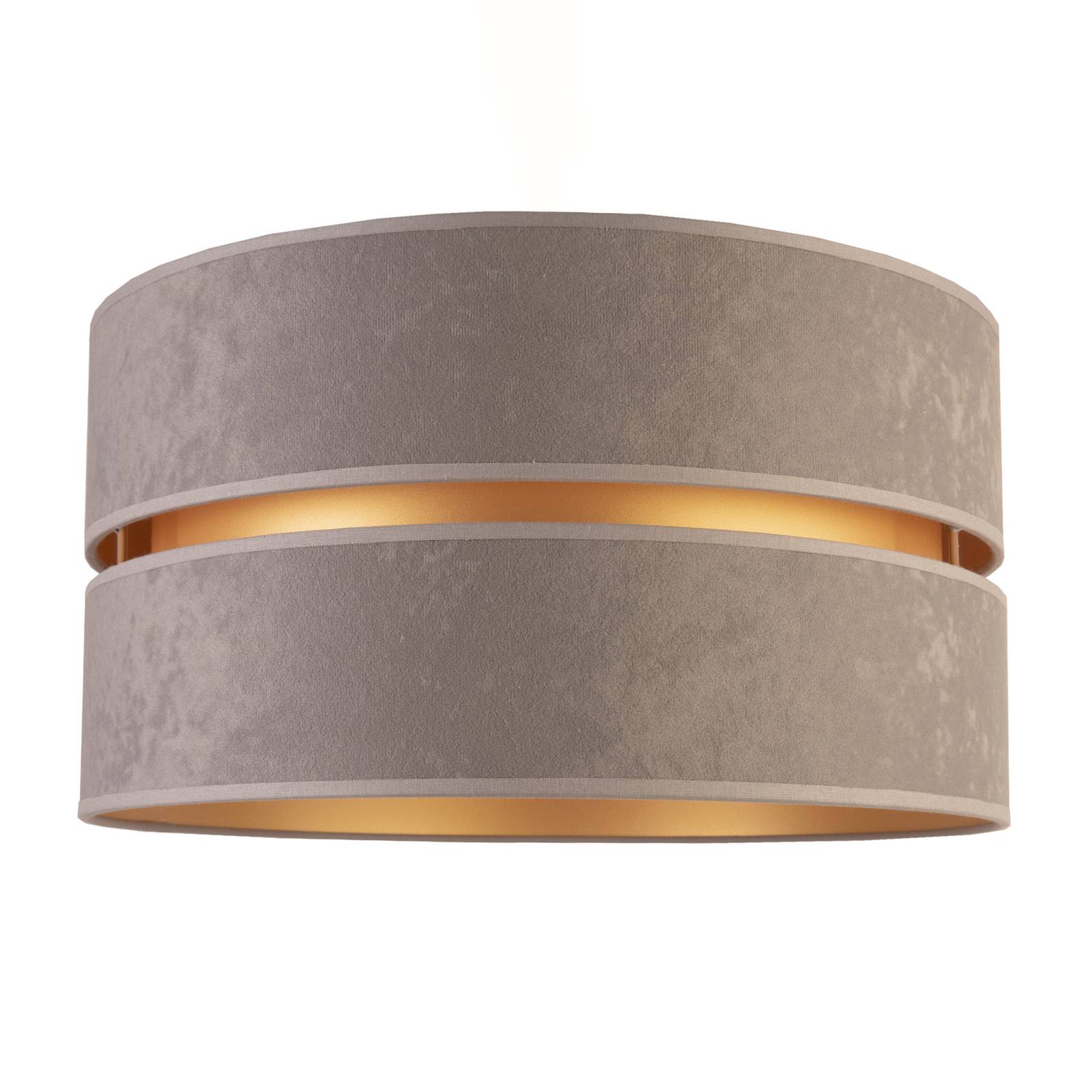 Deckenleuchte Duo aus Textil, grau/gold, Ø60cm