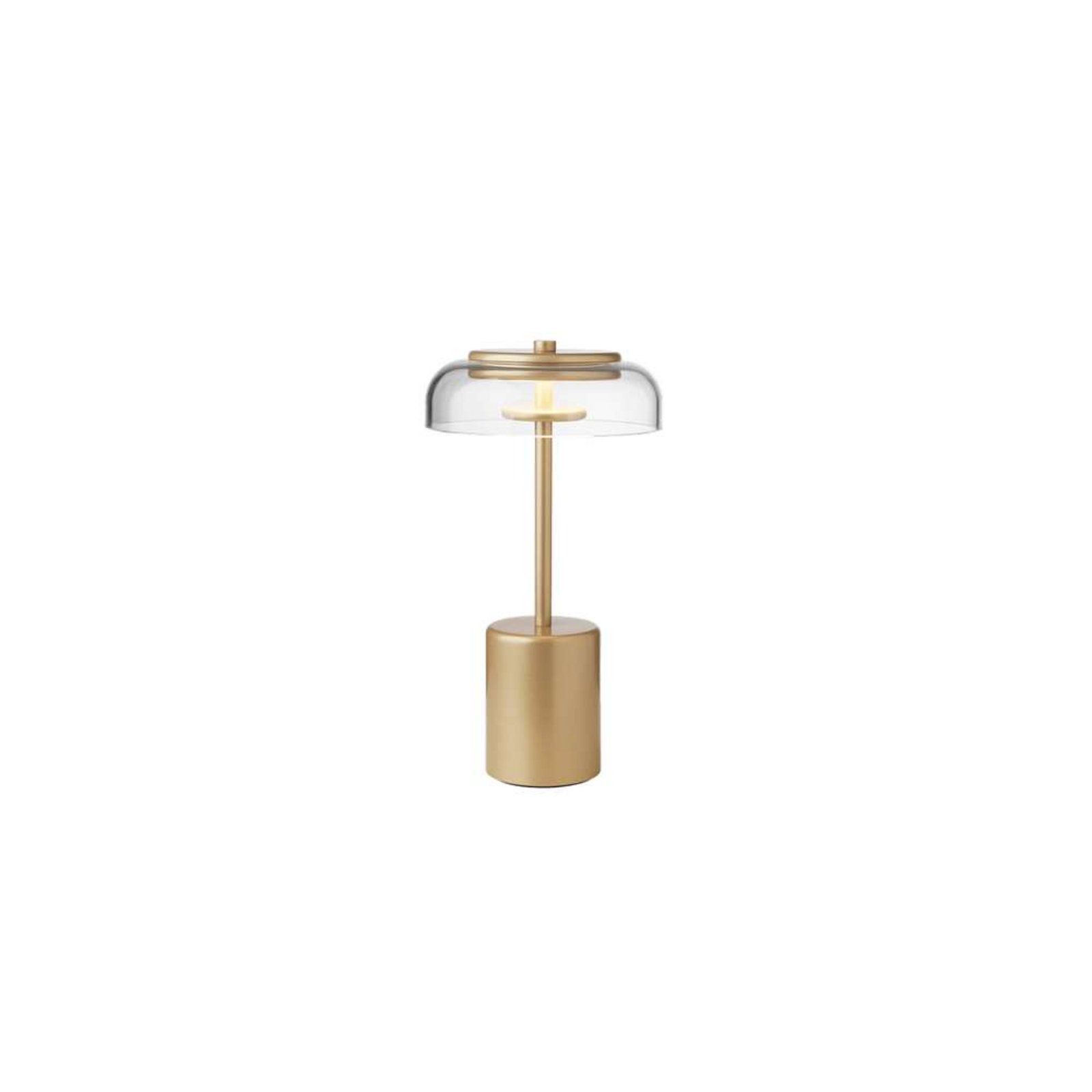 Nuura LED акумулаторна настолна лампа Blossi, височина 26 cm, златист