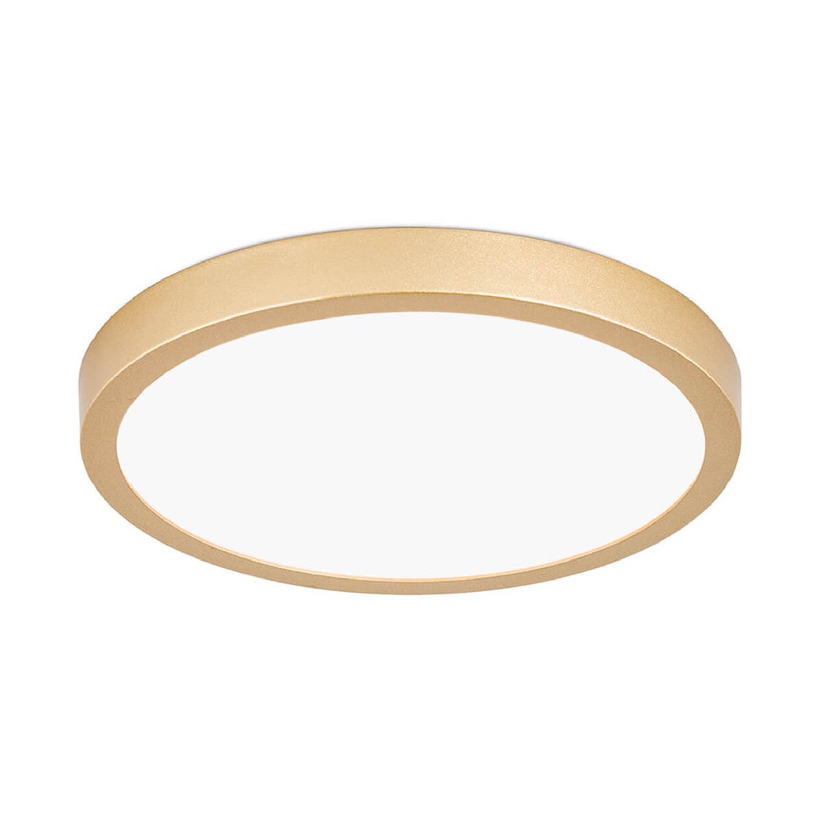 Vika LED ceiling light, round, matt gold, Ø 23 cm