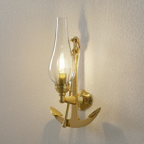 Annerledes vegglampe FISHERMEN i messing