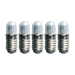 Lampadine di ricambio E5 0,6W 12V LV lampadario 5pcs, chiaro