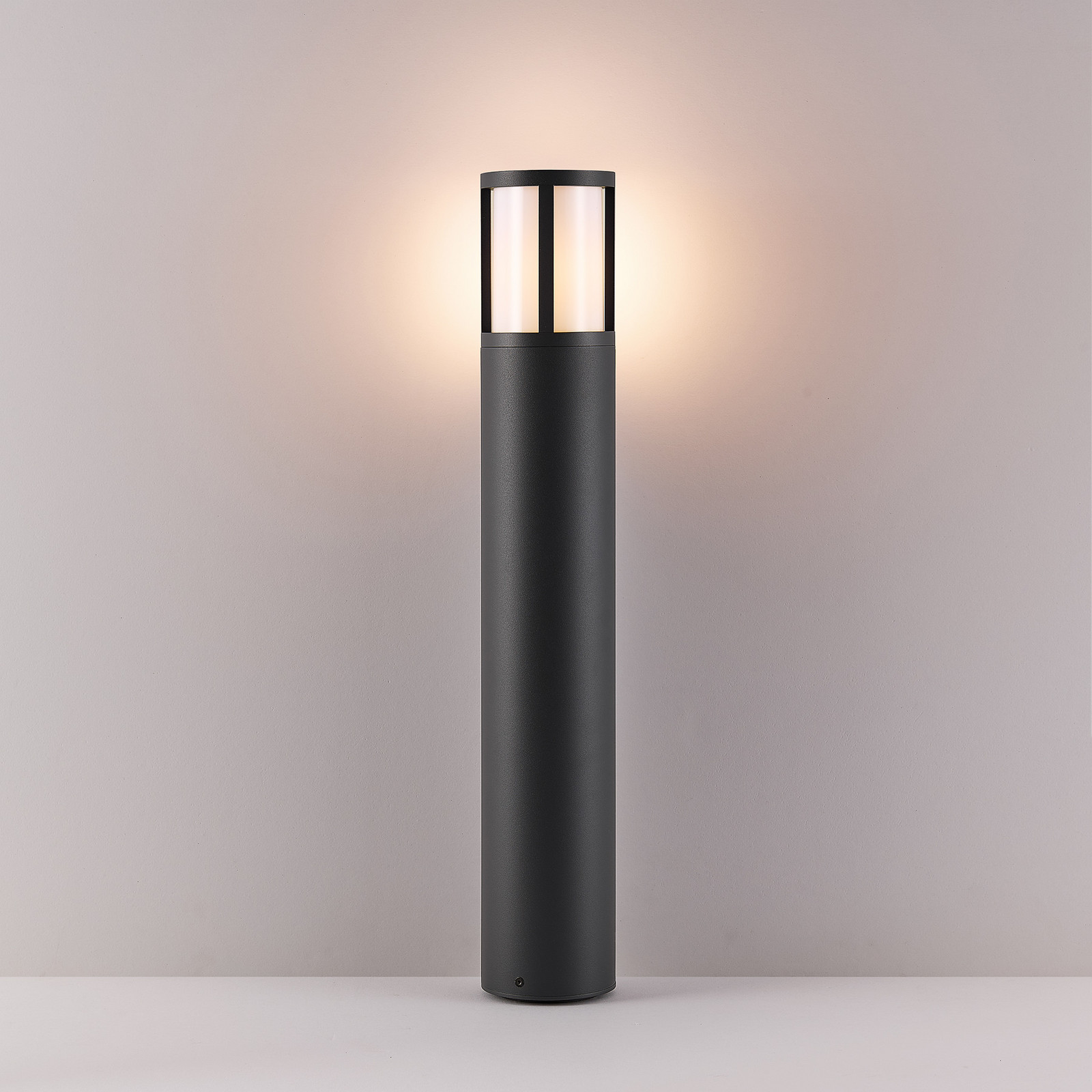 Deko-Light Bornă luminoasă Facado II înălțime 65 cm rotundă gri închis/opal - gri închis opal - Aluminiu