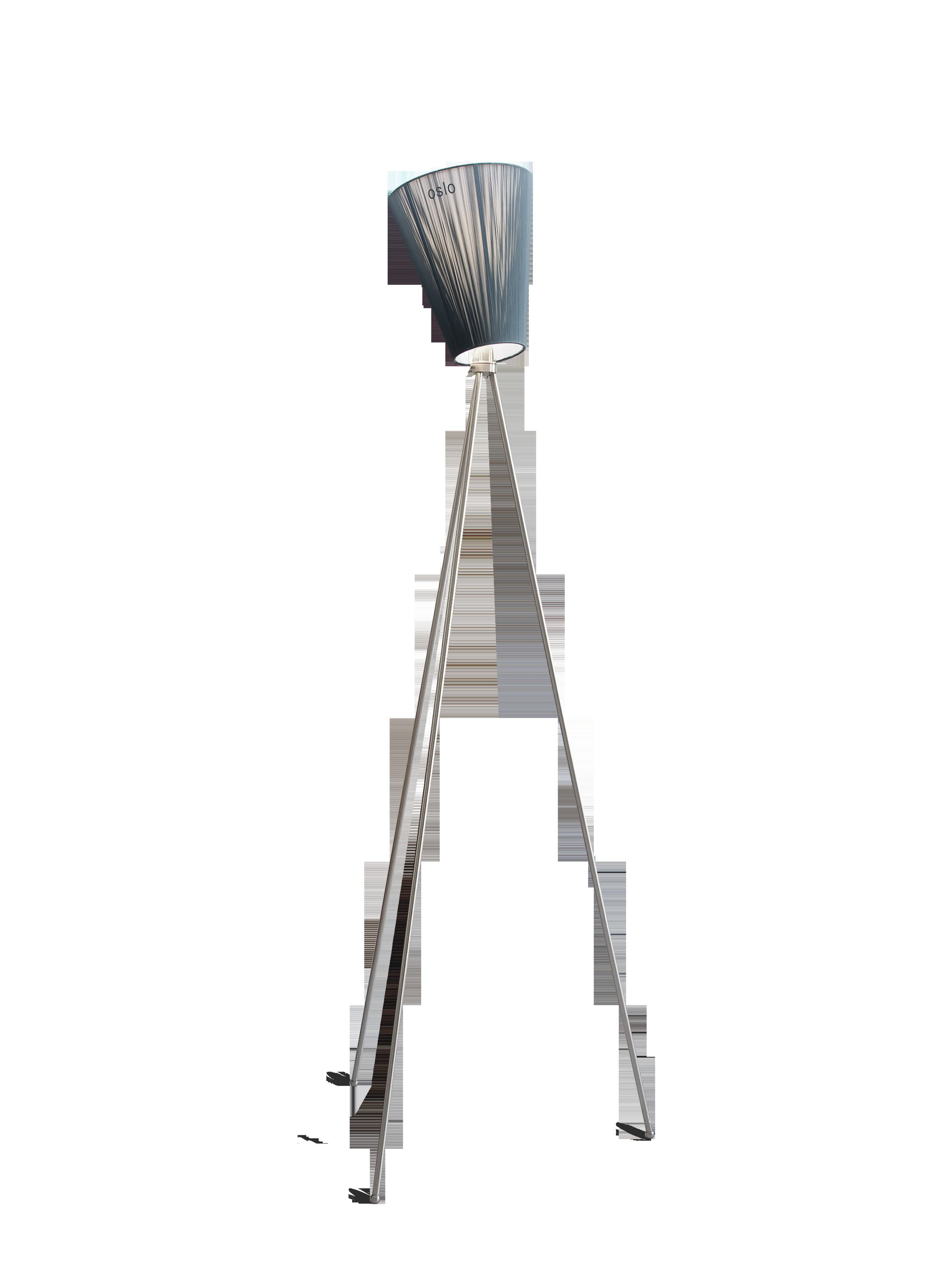 Oslo Wood Stehleuchte Edelstahl/Grün - Northern