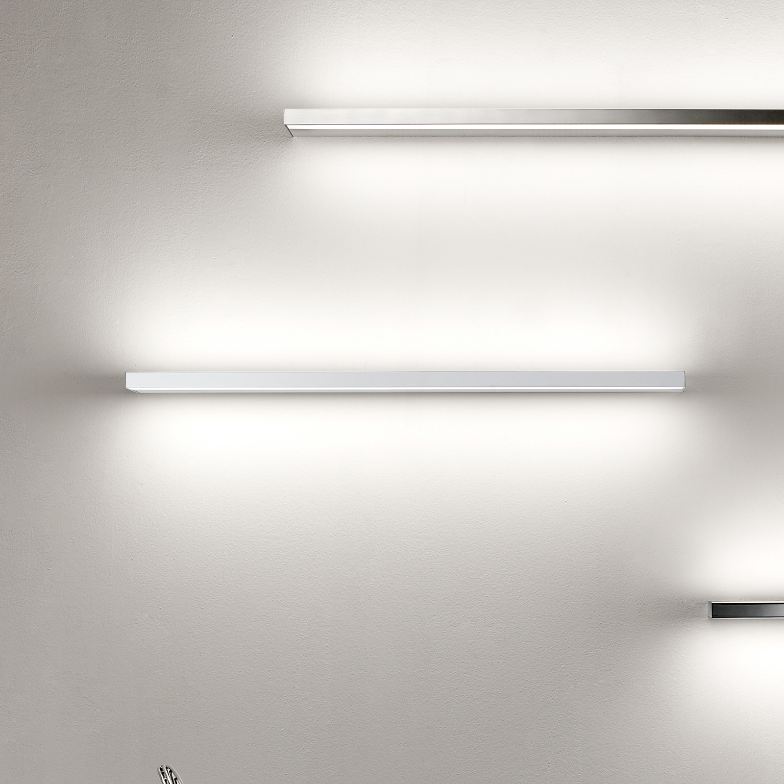 Candeeiro de parede LED moderno para casa de banho Prim IP20 60 cm, cromado