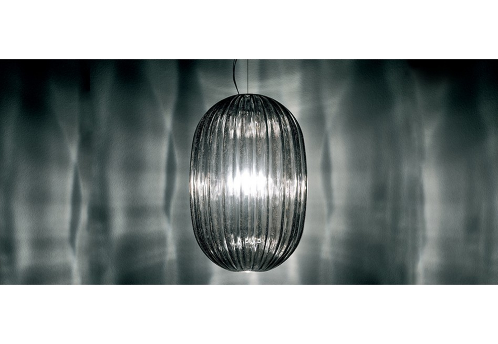 Plass Medium Lustră Pendul Grey 10m - Foscarini