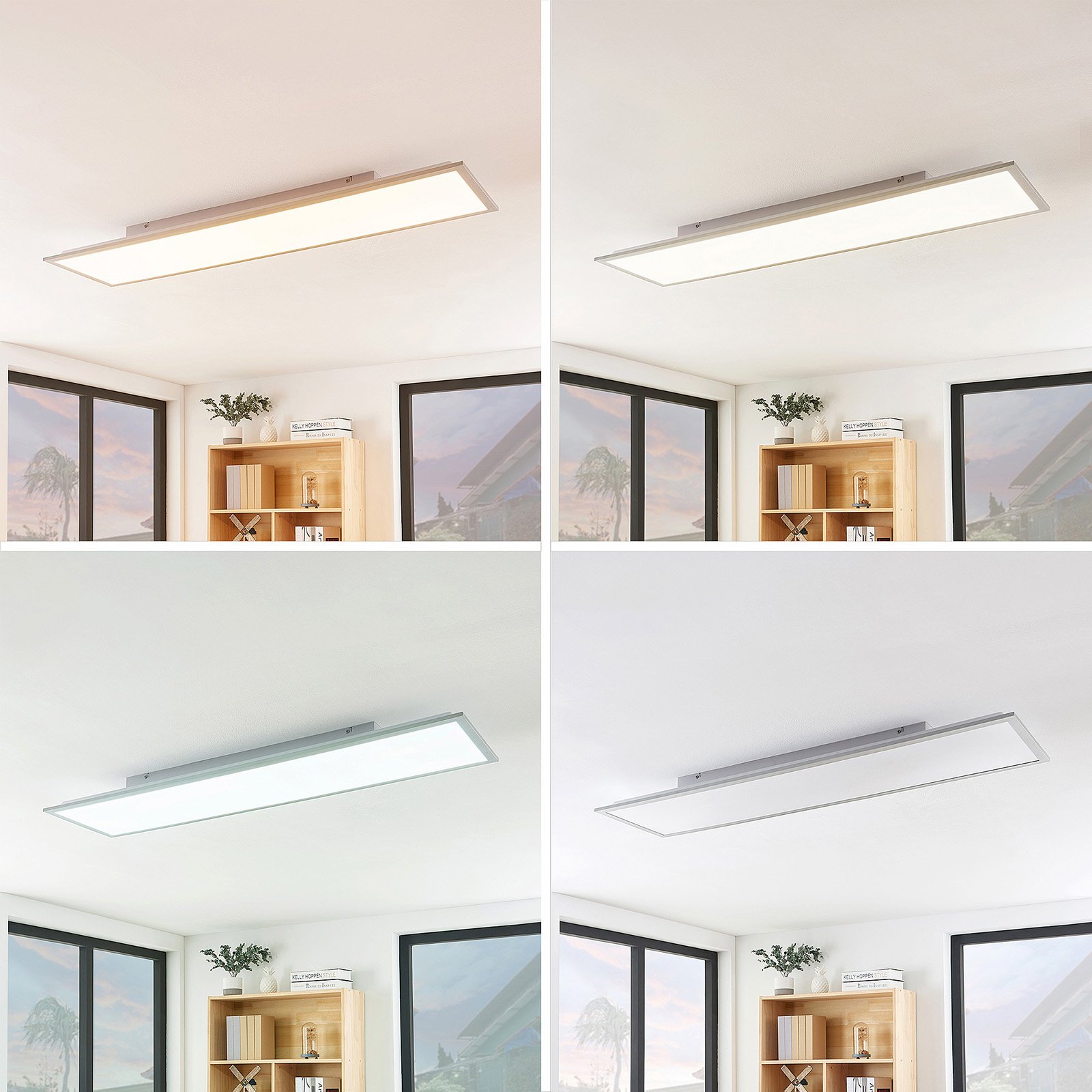 Lindby LED-Panel Stenley, CCT, 120 cm x 30 cm, dimmbar
