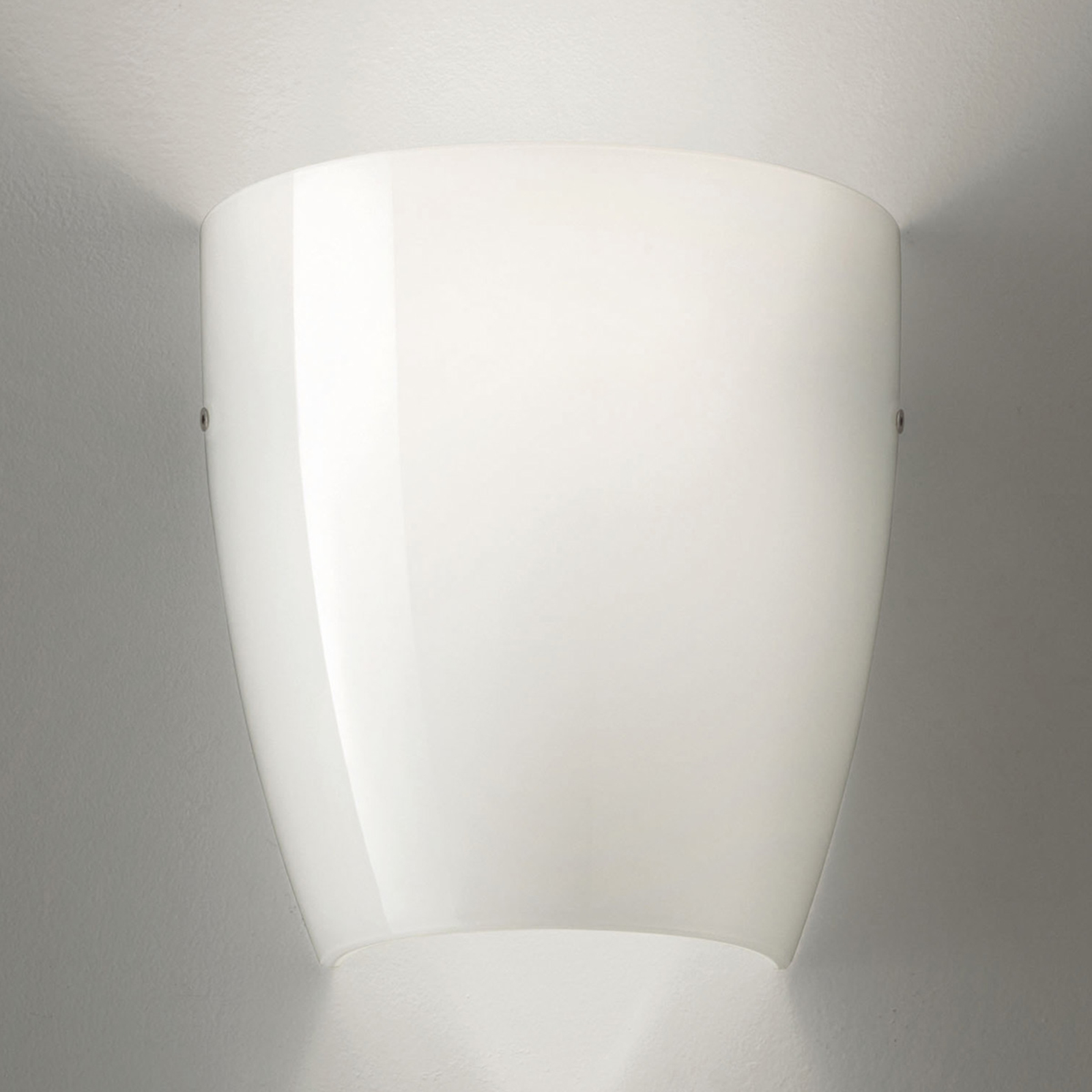 Lámpara de pared de vidrio glossy blanco