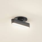 Lindby luminaire encastrable LED Eldrin, noir, métal, 13,1 cm