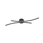 Lindby LED-Deckenleuchte Ravion, 90 cm, schwarz, 3.000 K