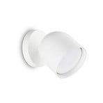 Ideal Lux aplique de pared Dodo, blanco, 1 luz, metal Ø 8,5 cm