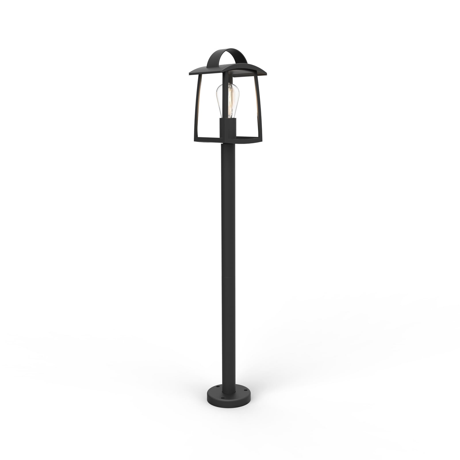 KELSEY-pylväsvalaisin, musta, korkeus 104 cm, metallia, IP44, E27 KELSEY-pylväsvalaisin, musta, korkeus 104 cm, metallia, IP44, E27