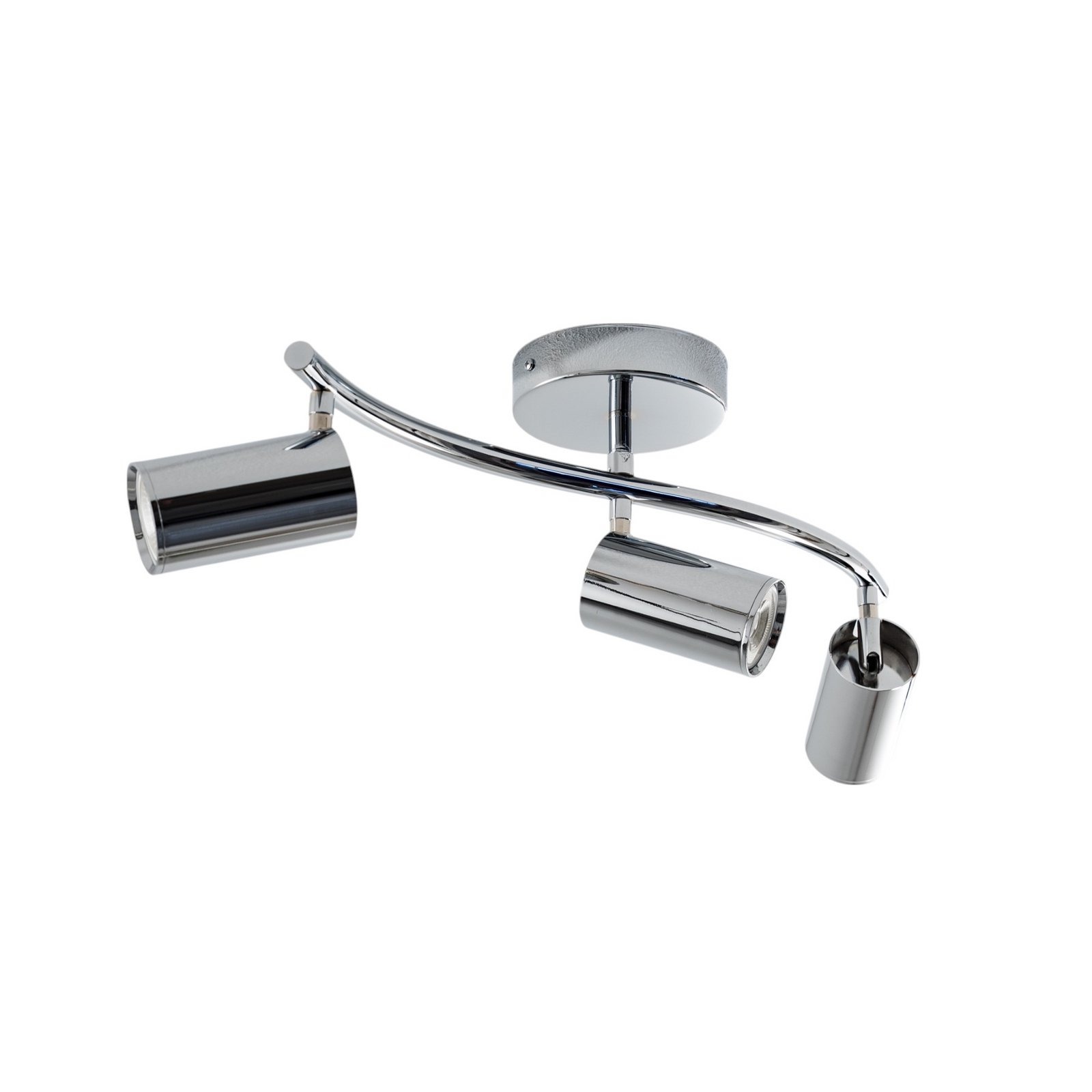 Ceiling spotlight Spotte, chrome, 3-bulb
