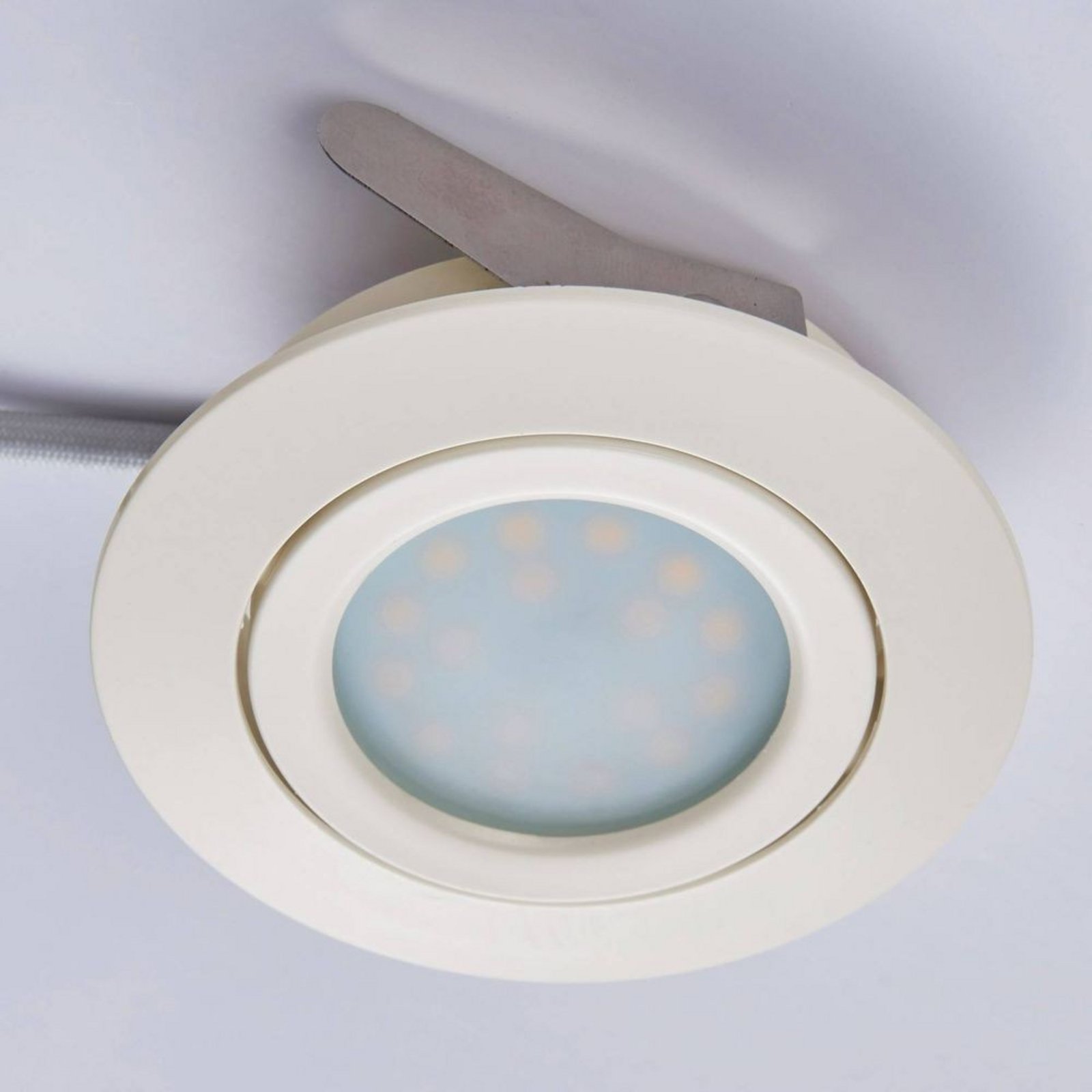 Andrej Round LED Einbauspots Cream - Lindby