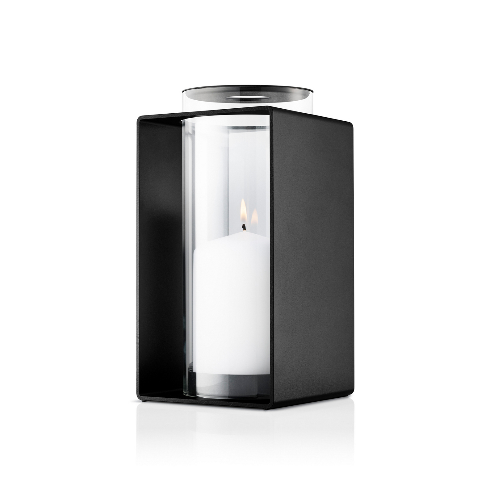 GLOW-kynttilälyhty, korkeus 24 cm, musta, metalli/lasi – Eva Solo