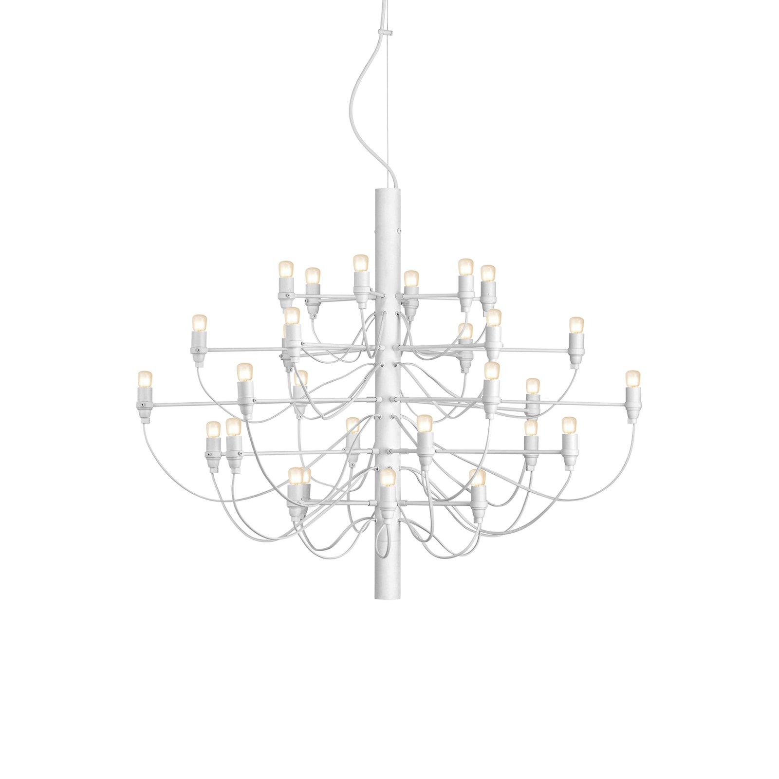 2097/30  C Pendant w/Frosted Bulbs Matte White - Flos