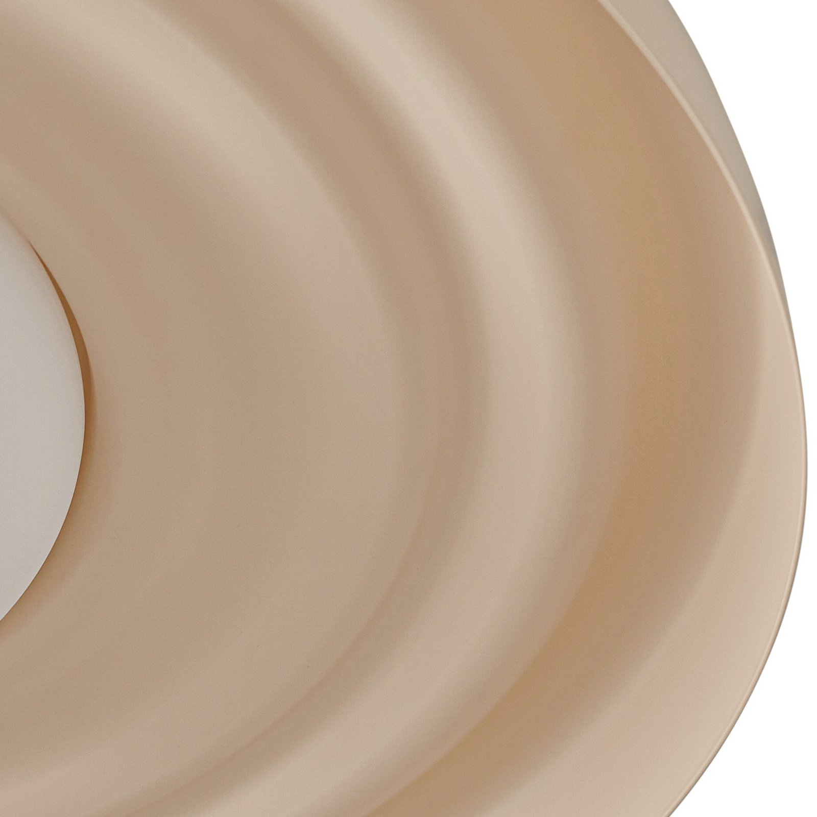 Lindby LED-Deckenleuchte Waves, beige, Ø 43 cm, Metall
