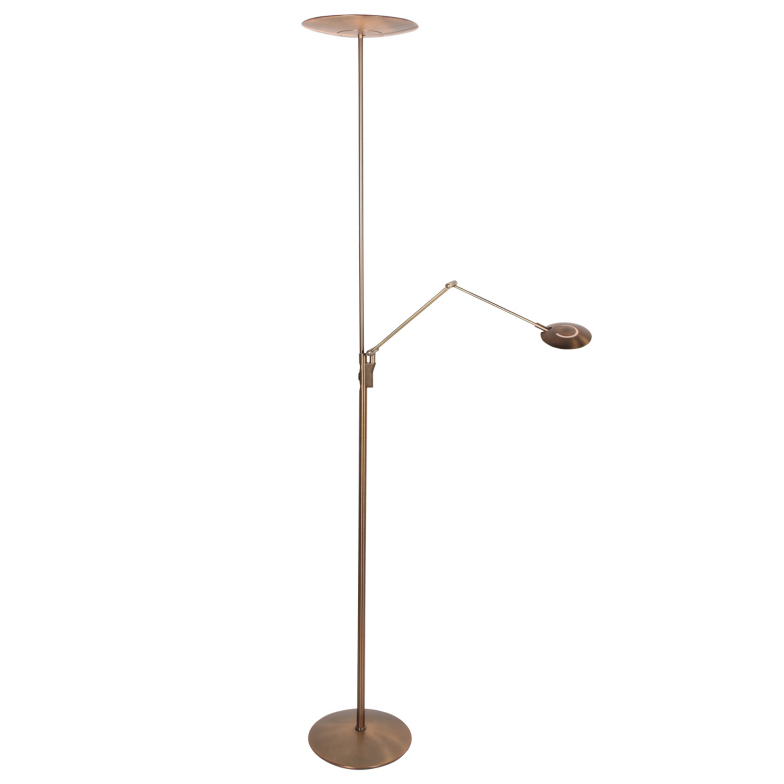 LED vloerlamp Zenith 2 brons, leeslamp, CCT, afstandsbediening